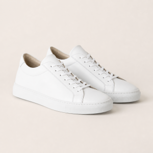 Minimal Δερμάτινα Sneakers – Λευκά Minimal Δερμάτινα Sneakers – Λευκά